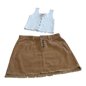 1 Women's Corderoid Skirt & Top